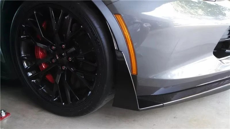 2014-2019 C7 Z06 Carbon Fiber Front Bumper Side Canard Genuine for  Stage3 Z06 OEM3 Style Body Parts Fit for C7 Z06 Front Cana